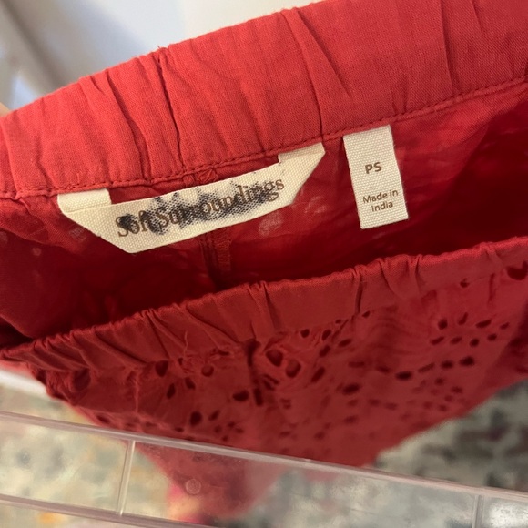 Soft Surroundings Eyelet Midi Skirt Red Size SP - Picture 2 of 4